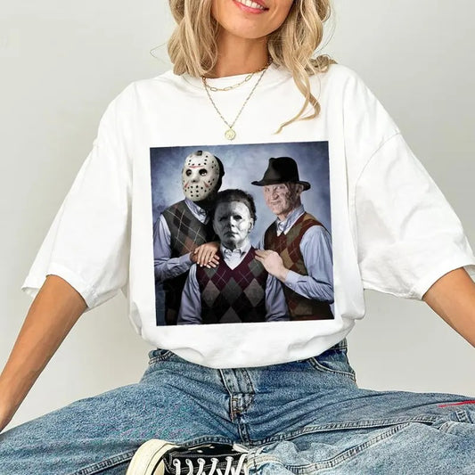 Scary Movie Three Brother Character Movie T Shirt Funny Happy Spooky Season