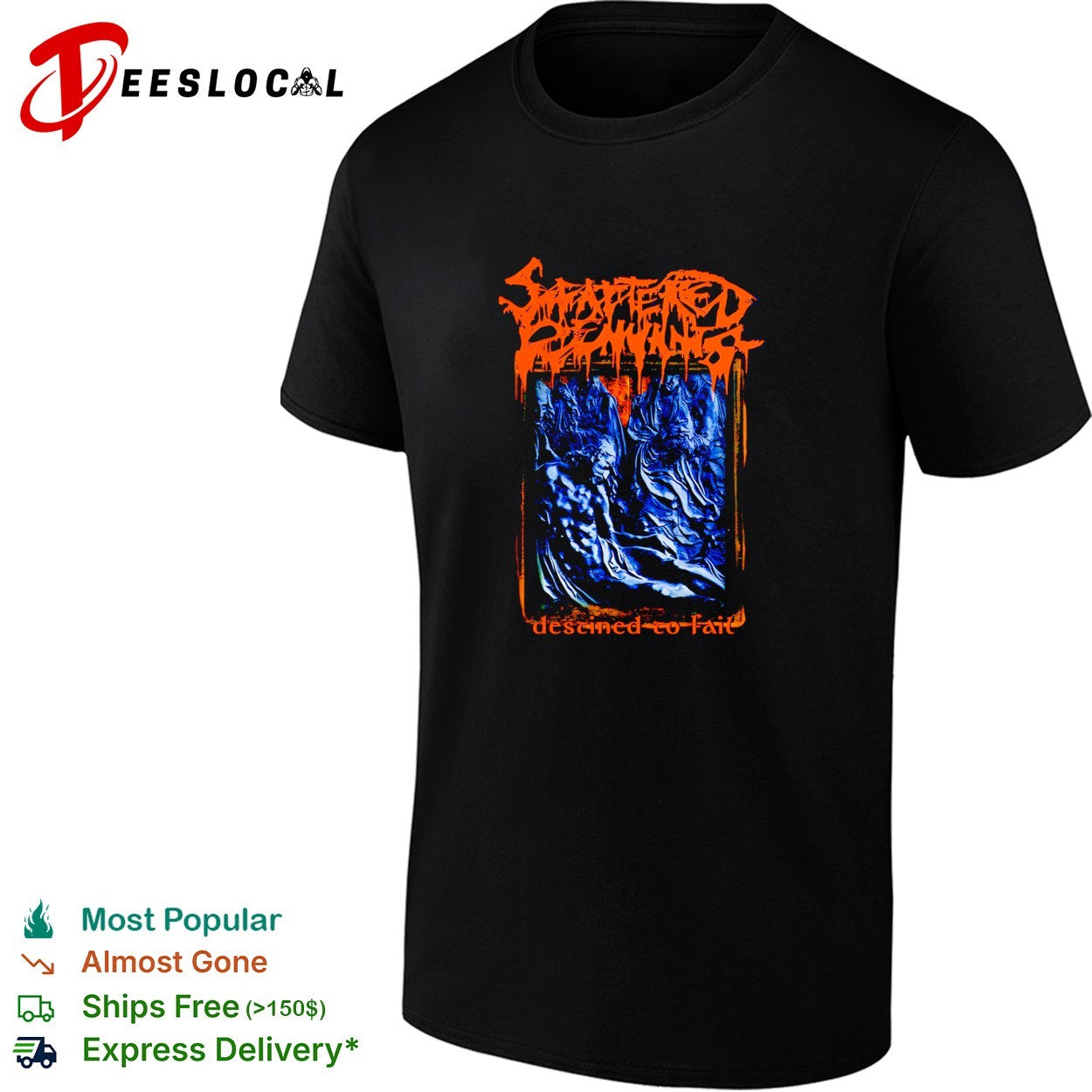 Scattered Remnants destined to fail death metal album art shirt