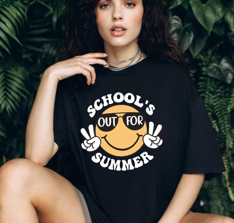 School's Out For Summer Shirt, Teacher Summer Unisex T-Shirt Top Womenswear