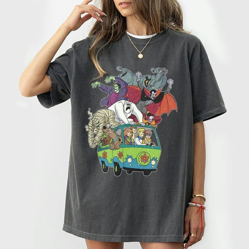 Scoobyy Halloween Shirts, Vintage Ghost Halloween Sweatshirts, Funny Halloween 2024 Unisex Shirt, Hoodie, Sweatshirt