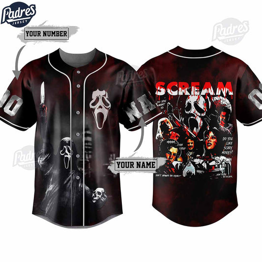 Scream Do You Like Scary Movie Custom Baseball Jersey - Padres Jersey Oasis: Elevate Your Baseball Style Game