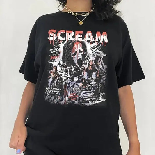 Scream Vintage Halloween Shirt, Halloween Shirt, Ghostface Shirts, Horror Movie Tee, Halloween Party, Scary Movie Shirt