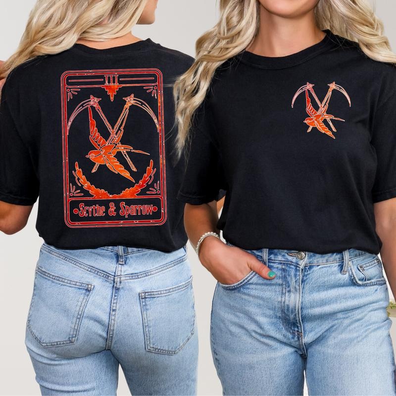 Scythe & Sparrow 2-Sided T-Shirt, Butcher and Blackbird Sweatshirt, Brynne Weaver Hoodie, Smut Gift, Bookish Merch