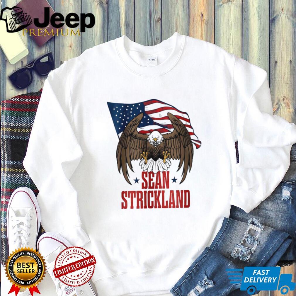 Sean Strickland American Flag Eagle MMA Fighter T Shirt
