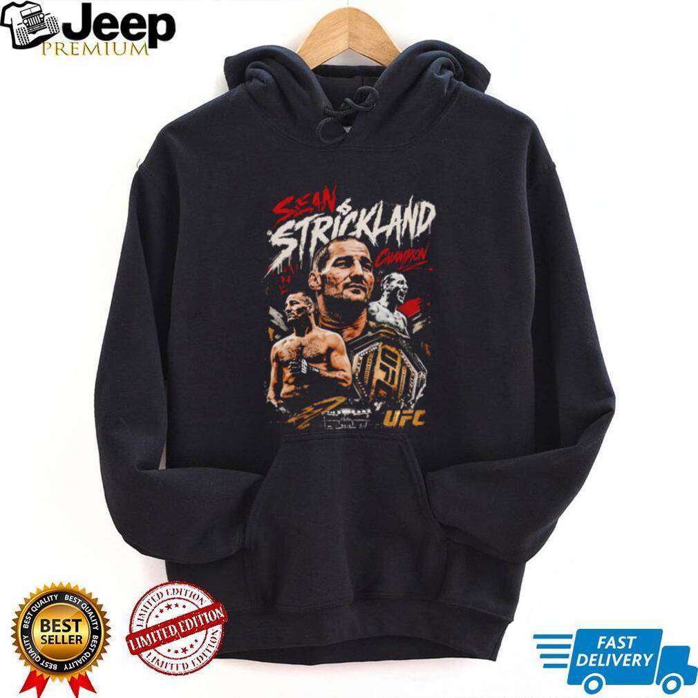 Sean Strickland UFC Middleweight Champion MMA Fighter Collage T Shirt