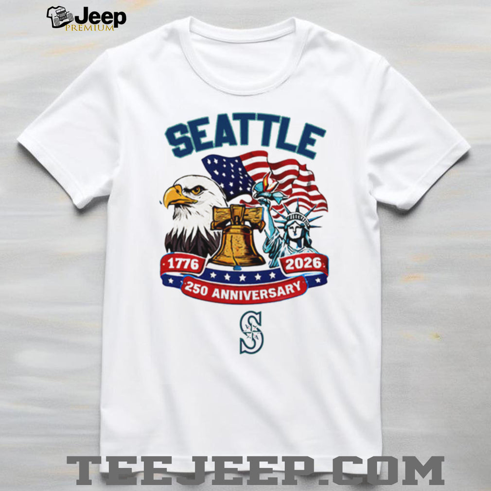 Seattle Mariners Custom 250th Anniversary Patriotic Camo Sleeve Jersey T Shirt