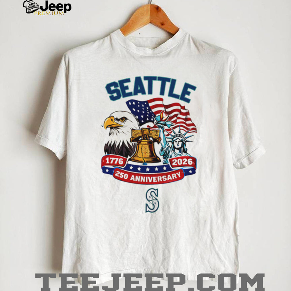 Seattle Mariners Custom 250th Anniversary Patriotic Camo Sleeve Jersey T Shirt