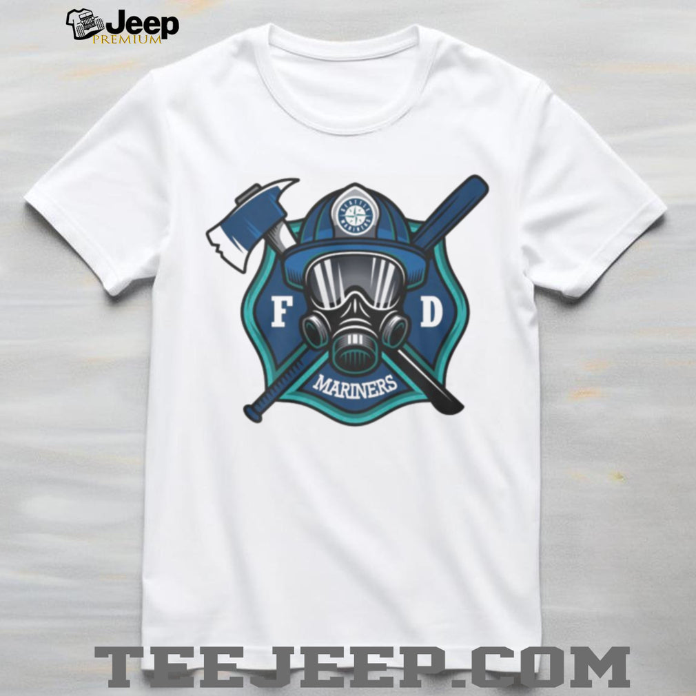 Seattle Mariners Firefighter FD First Responder Baseball Fans Vintage Men Women White T Shirt
