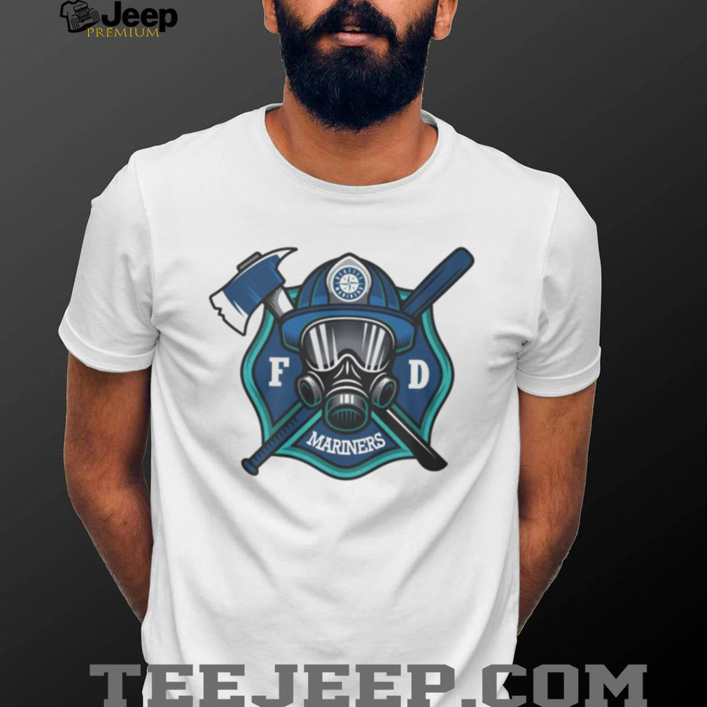 Seattle Mariners Firefighter FD First Responder Baseball Fans Vintage Men Women White T Shirt