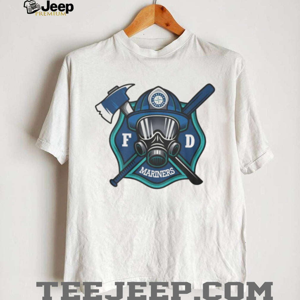 Seattle Mariners Firefighter FD First Responder Baseball Fans Vintage Men Women White T Shirt