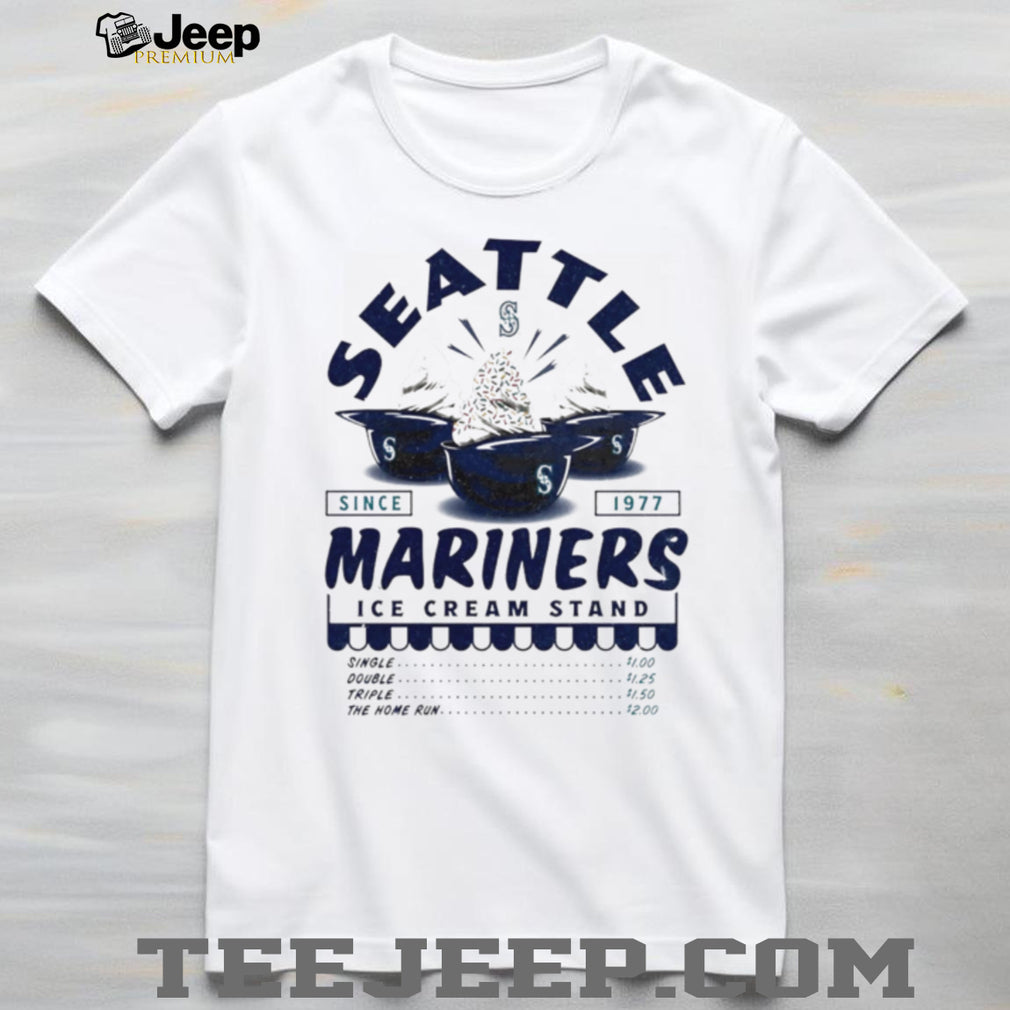 Seattle Mariners Ice Cream Stand Logo Retro Baseball T Shirt