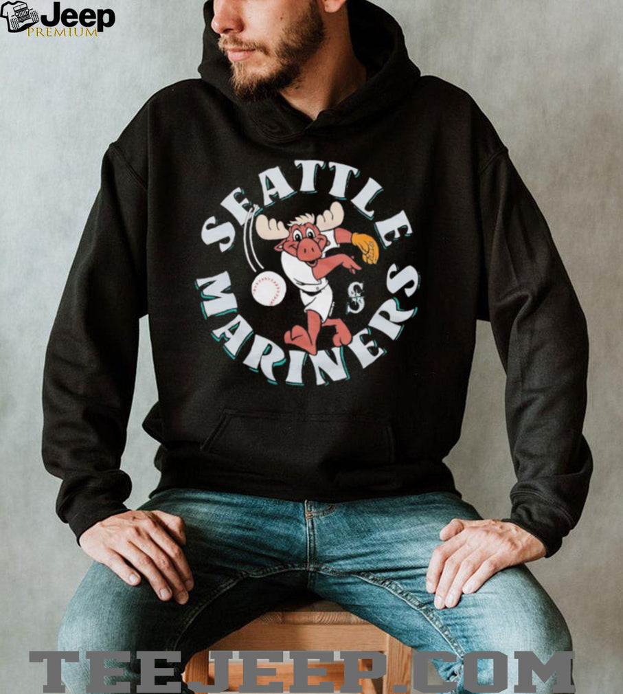 Seattle Mariners Mariner Moose Vintage Mascot Baseball T Shirt