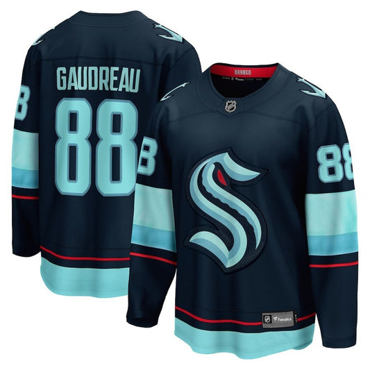 Seattle Kraken #88 Frederick Gaudreau Home Breakaway Jersey - Deep Sea Blue