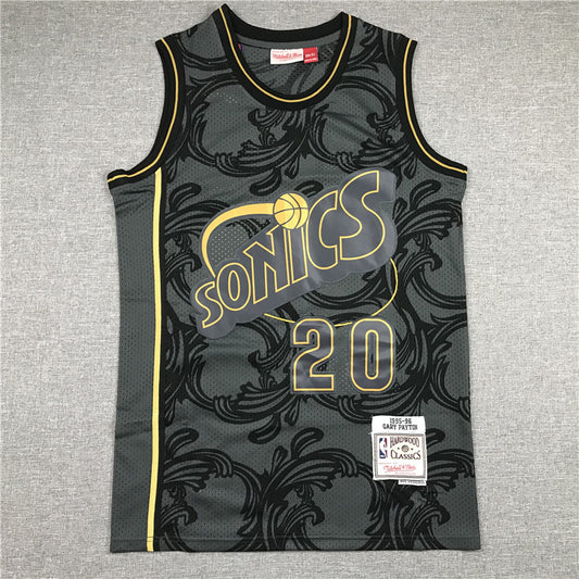 Seattle Supersonics #20 Supersonics #20 Payton Limited Edition Black Style 2