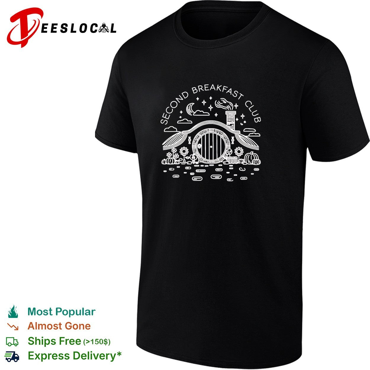 Second Breakfast Club hobbit hole shirt