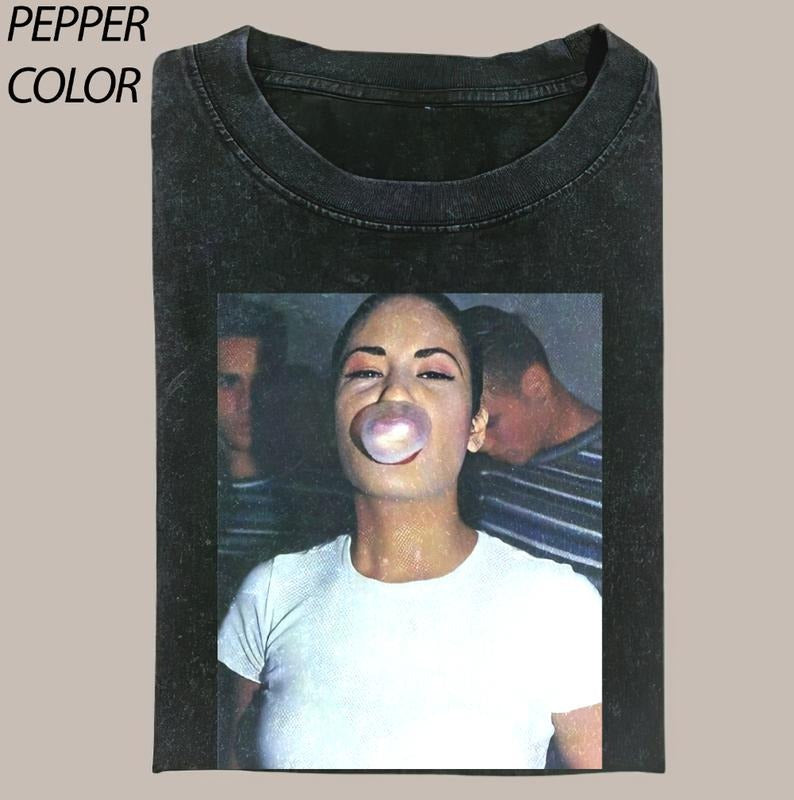Selena Quintanilla Vintage 90's Graphic Unisex Shirt, Selena Quintanilla Bubble T-Shirt, Fan Gift Graphic Tee, Gift for Him Her Womenswear Tops