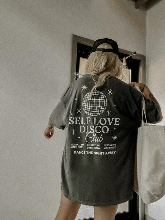 Self Love Disco Club Tee, Aesthetic y2k tee Top Womenswear