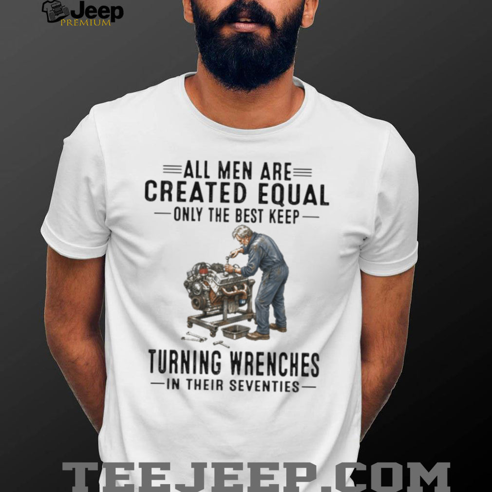 Senior Mechanic Turning Wrenches Seventies Car Enthusiast Shirt