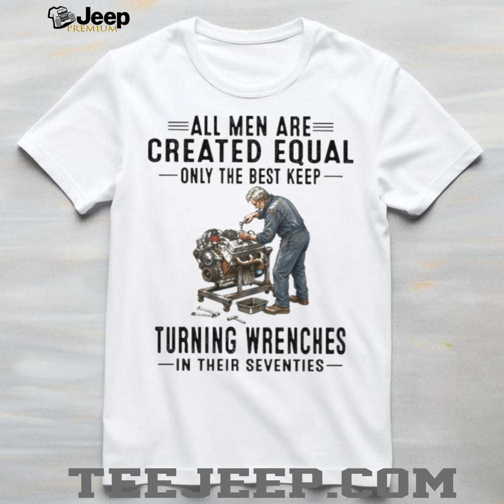 Senior Mechanic Turning Wrenches Seventies Car Enthusiast Shirt