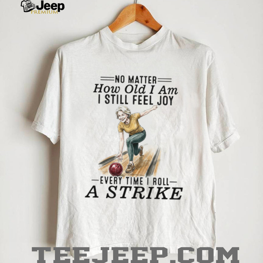 Senior Woman Bowling Strike Vintage Style T Shirt