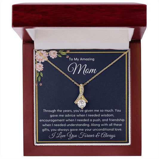 Sentimental Mom Necklace, Mom Gift, Mothers Day Presents, Mothers Day Gift For Mom Necklace, Necklace With Message Card, Gift For Mom Mommy Women, Jewelry Box, Necklace With Gift Box, Gifts For Birthday