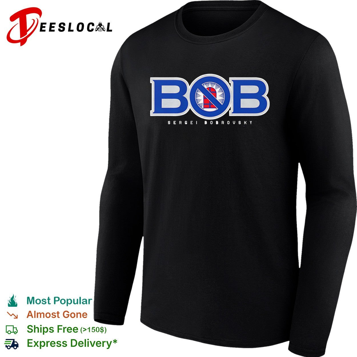 Sergei Bobrovsky BOB Toronto Maple Leafs logo shirt