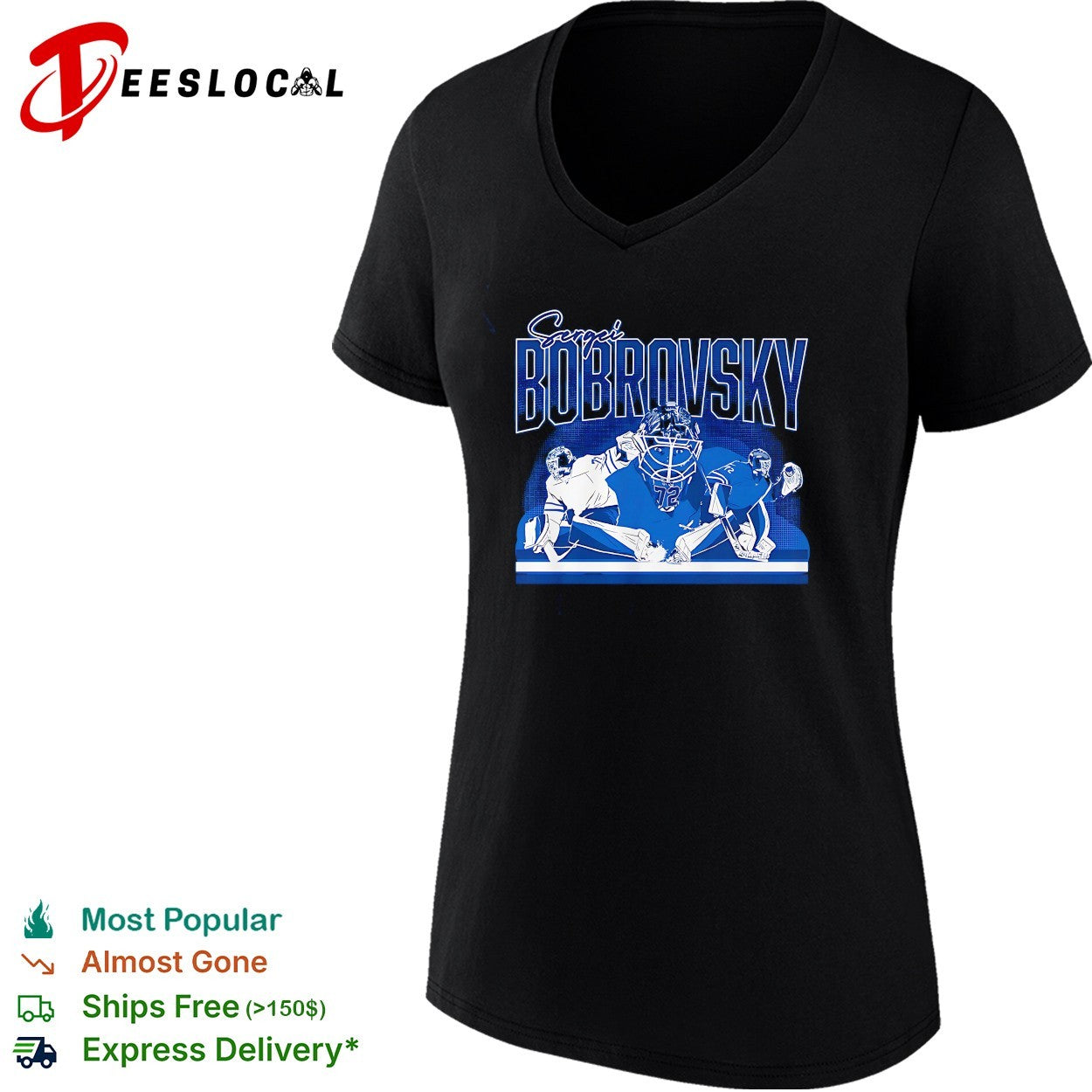 Sergei Bobrovsky number 72 Toronto Maple Leafs NHL graphic shirt