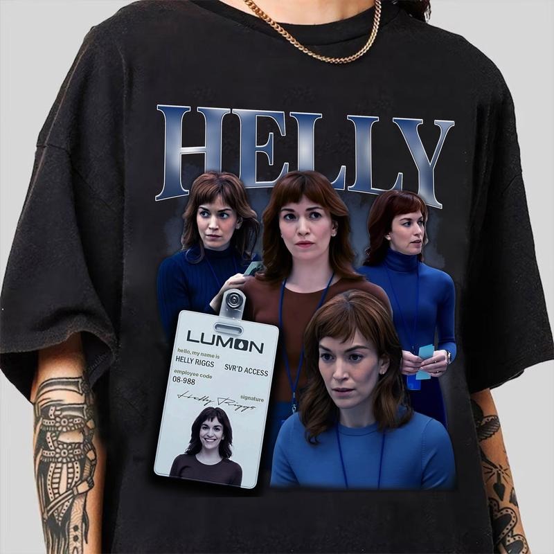 Severance Helly R Shirt, Severance Graphic Tee, Vintage Bootleg Style Graphic Tee, Gift for TV Lovers, Lumon, Macrodata Refinement Tee