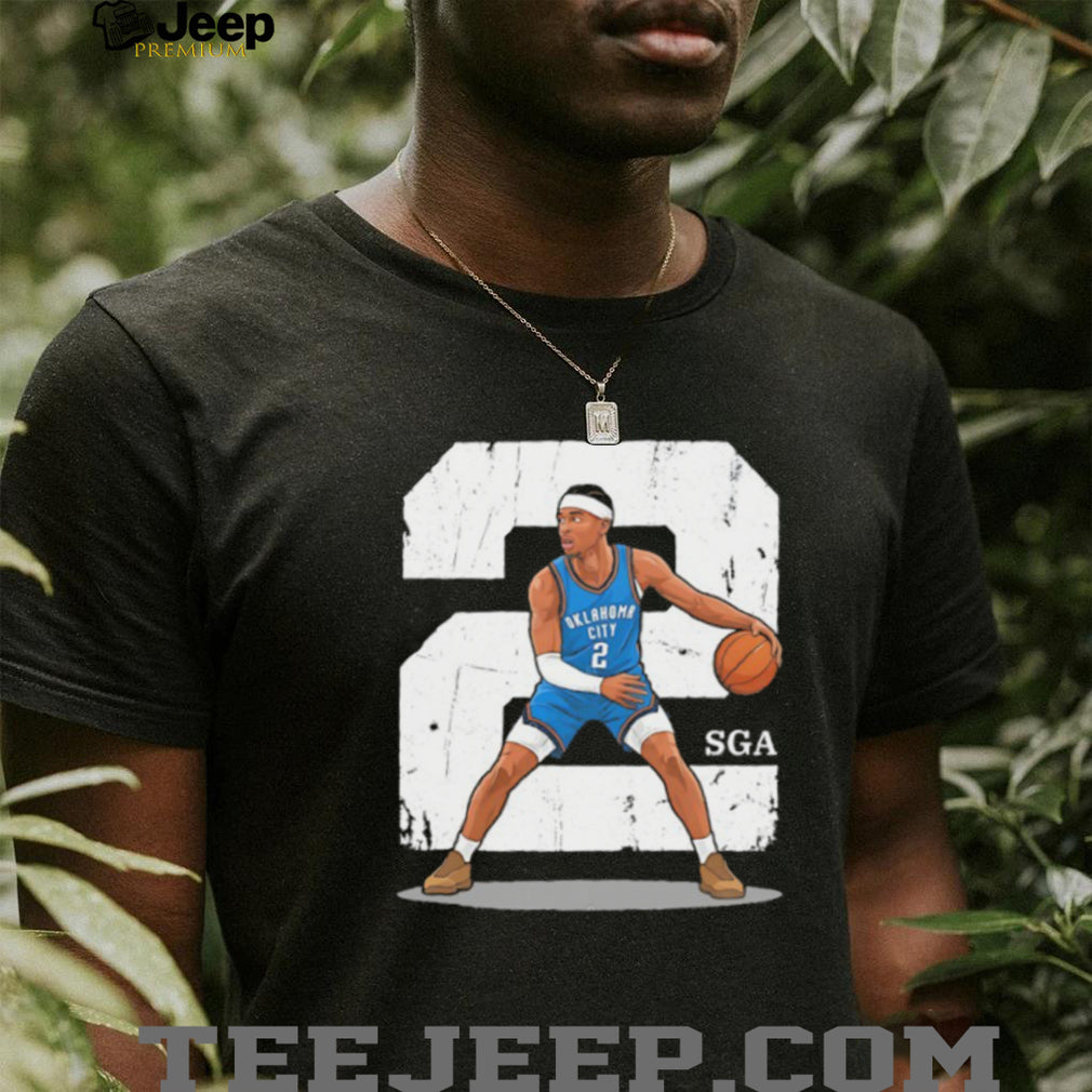 Shai Gilgeous Alexander SGA Oklahoma City Basketball Number 2 Graphic T shirt