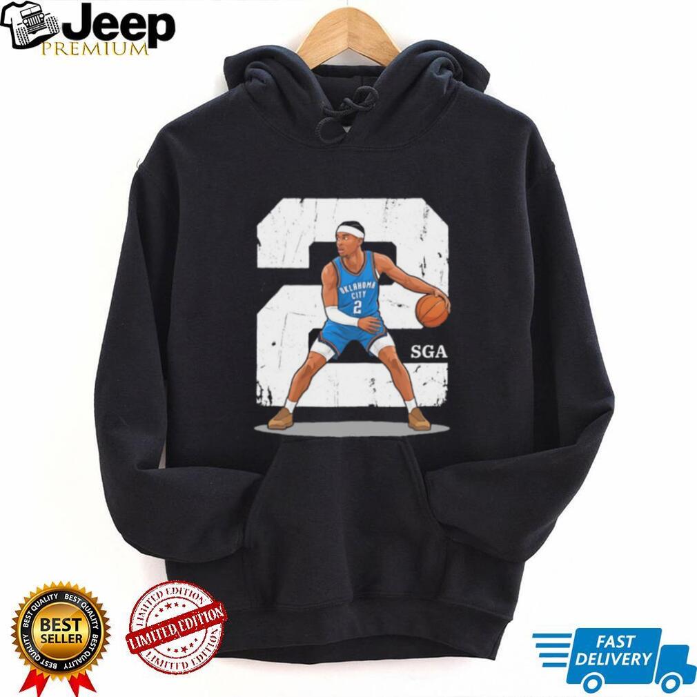 Shai Gilgeous Alexander SGA Oklahoma City Basketball Number 2 Graphic T shirt