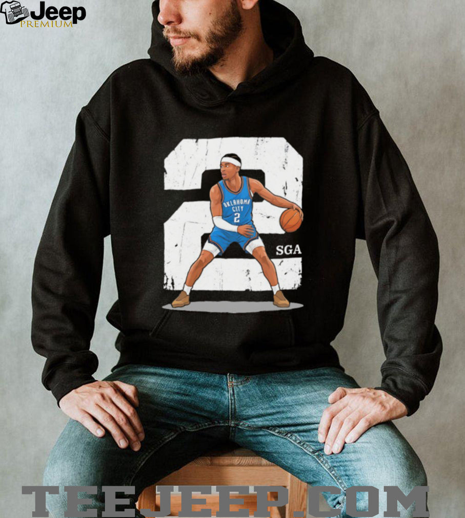 Shai Gilgeous Alexander SGA Oklahoma City Basketball Number 2 Graphic T shirt