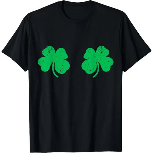 Shamrock Boobs Shirt Irish Boobies St Patricks Day T-Shirt made in USA