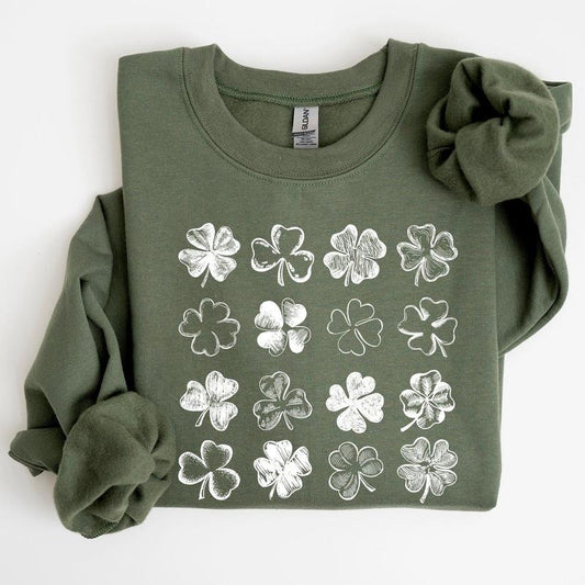 Shamrock Doodles, Retro St Patrick's Day Sweatshirt T-Shirts, Hoodie | WearSparks.com