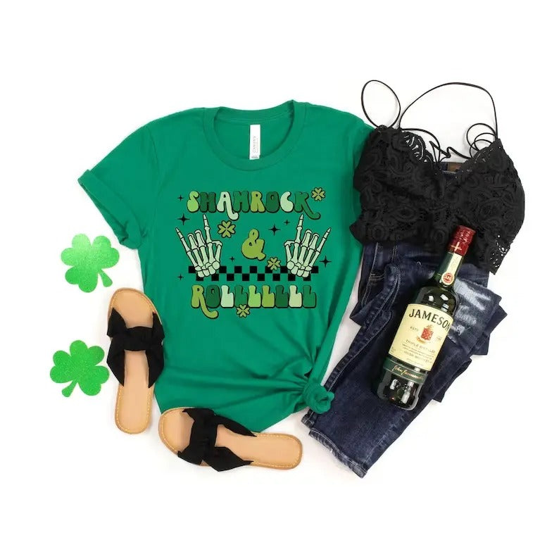 Shamrock and Roll Hoodie and Sweater; T-shirt