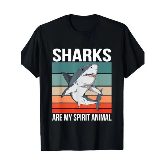 Sharks Are My Spirit Animal Fish Shark T-shirt Made in USA
