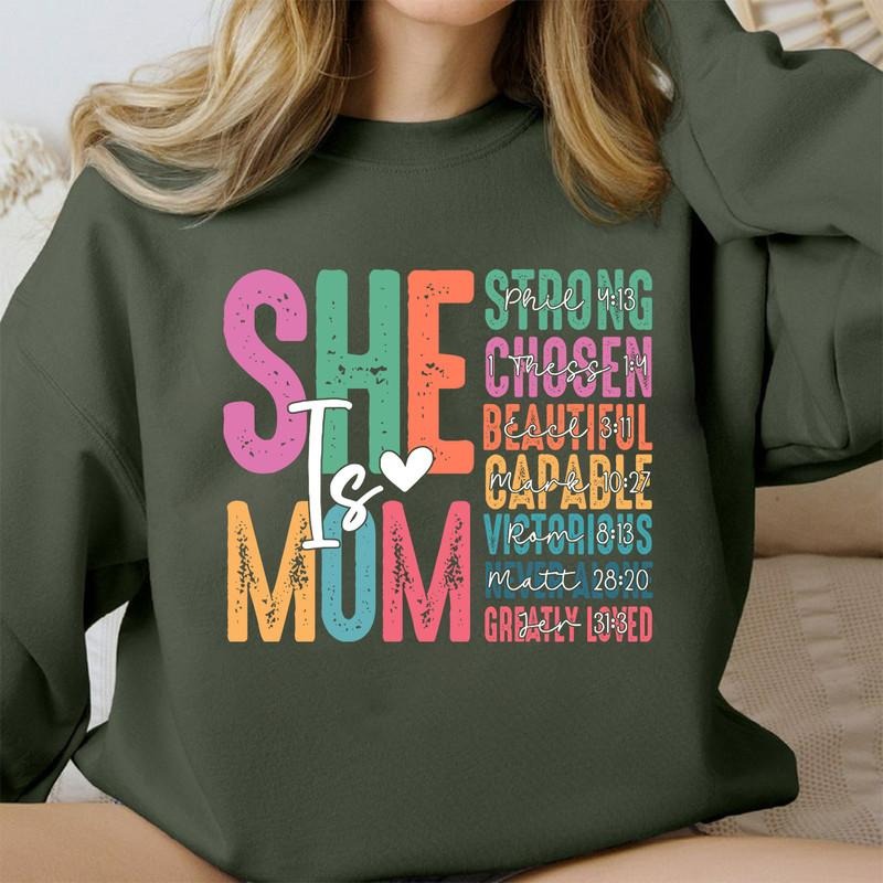She is Mom Sweatshirt And Shirt, Retro Mother Shirt, Blessed Mom Sweatshirt, Mom Shirt, Mom Life Sweatshirt, Mother's Day Shirt, Mom Shirt, Gift for Mom, Retro Mama Quotes