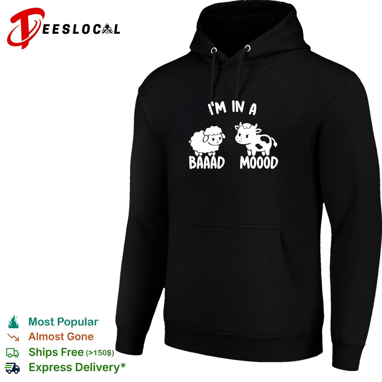 Sheep and cow I’m in a baaad moood shirt