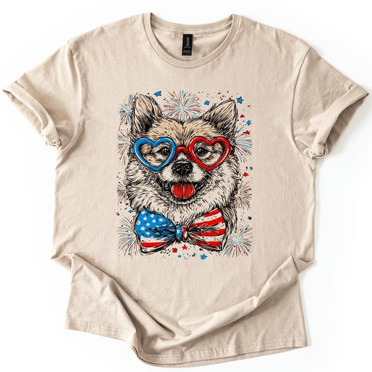Shiba Inu Patriotic Dog, USA, America, Pet Lover, 4th of July, Soft Style T-Shirt, Soft Style Tee, Women's Graphic Tshirt...