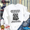Short Girls Cute Until Pissed Off Raccoon Graphic T Shirt