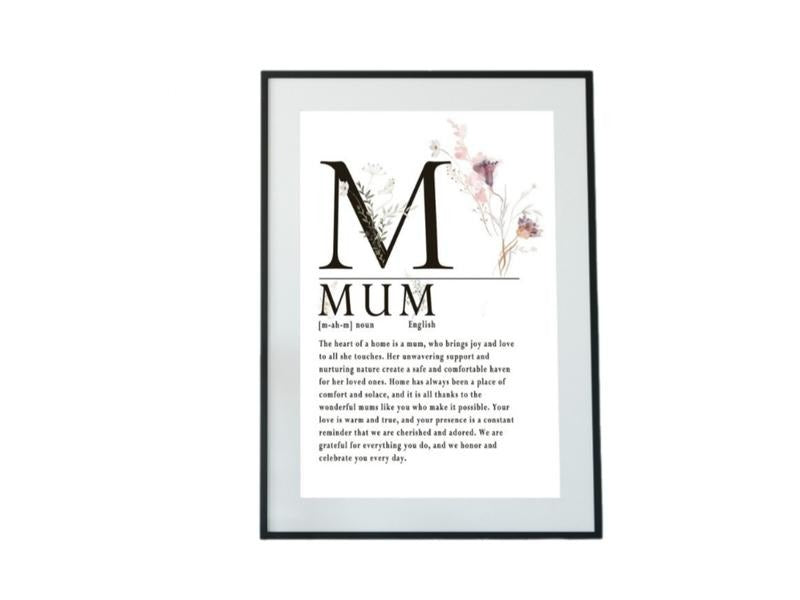 Show Some Love This Mother's Day With This Beautiful Inspiring "Mum" Definition Word Print Mothers Day, Inspirational...