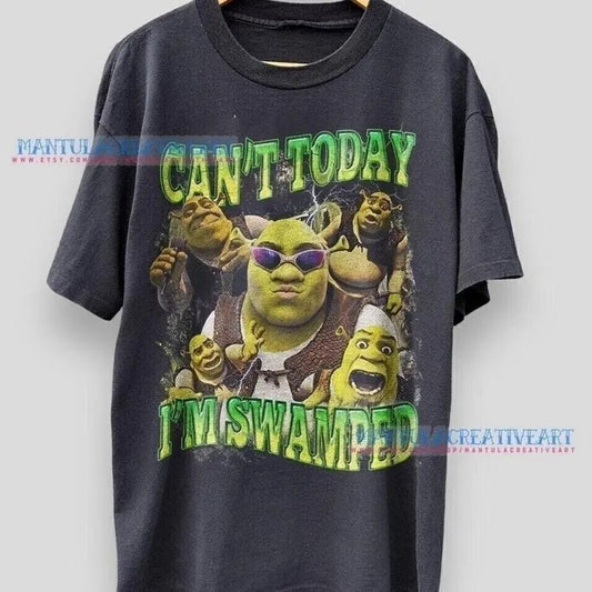 Shrek Funny Shirt Shrek Can't Today I'm Swamped Shirt, Meme funny Shirt Hoodie, Sweatshirt | WearSparks.com