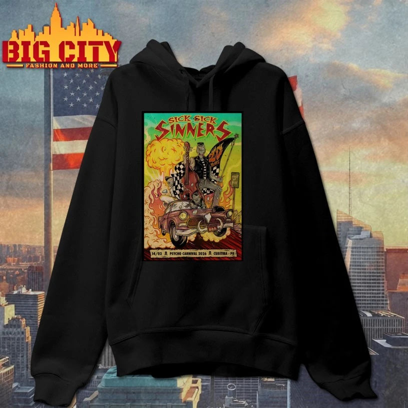 Sick Sick Sinners Feb 14 2026 Psycho Carnival Curitiba PR Poster shirt