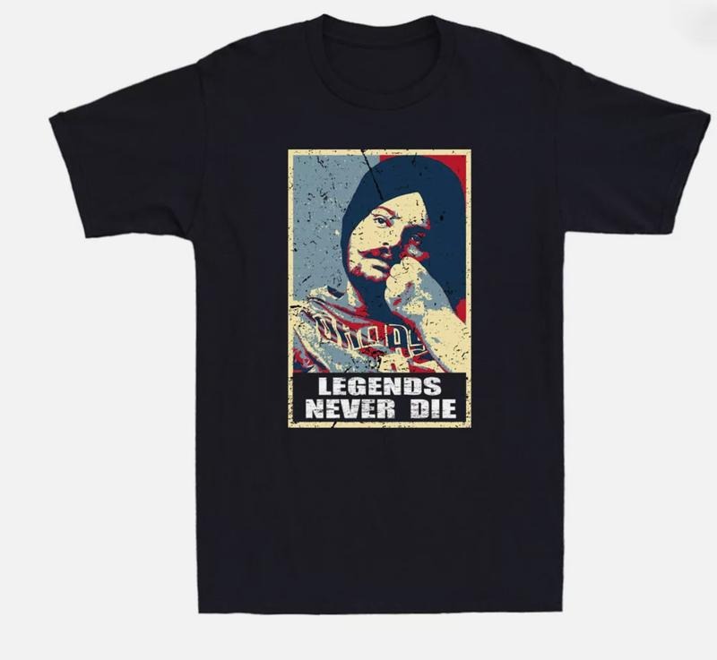 Sidhu Moosewala Rapper Shirt Legends Moose Wala Forever Vintage Men's T-Shirt