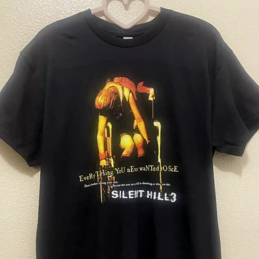 Silent Hill 3 Everything You Never Wanted To See Tee Heather Mason Tee Crewneck Shortsleeve Menswear Top