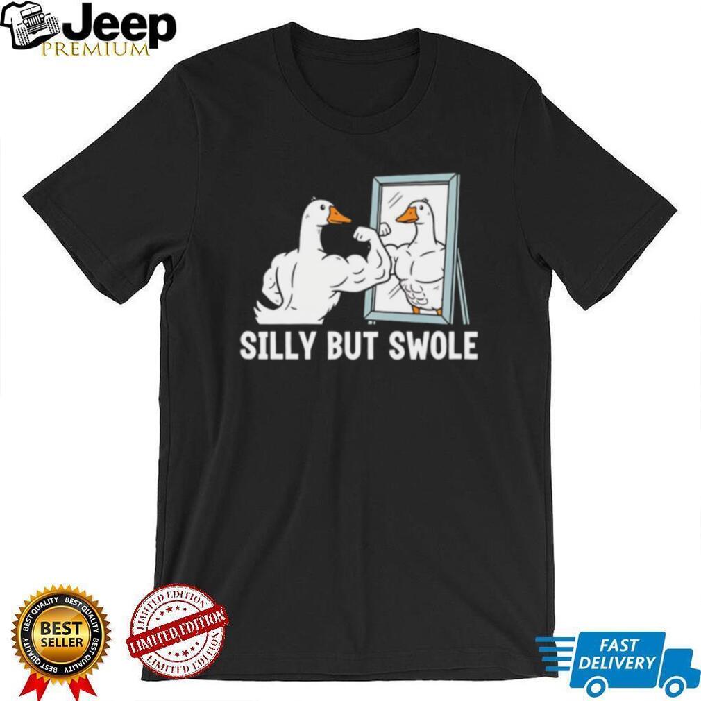 Silly But Swole Muscle Duck Gym Fitness Humor Retro Workout Men Women T Shirt