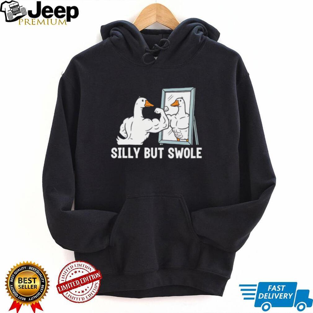 Silly But Swole Muscle Duck Gym Fitness Humor Retro Workout Men Women T Shirt