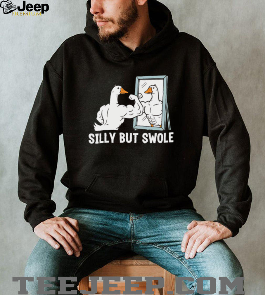 Silly But Swole Muscle Duck Gym Fitness Humor Retro Workout Men Women T Shirt