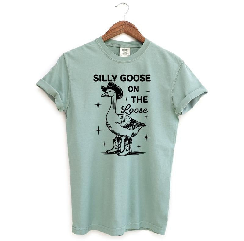 Silly Goose On The Loose Shirt, Funny Comfort Colors TShirt Hoodie, Sweatshirt | WearSparks.com
