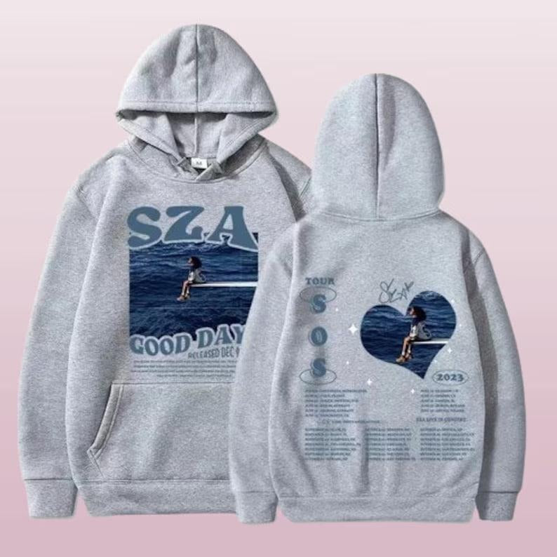 Singer Sza Good Days Sos Tour Printed Hoodie, Merchandise Hoodie, Concert Gift Hoodie, Sza Fan Gift, SOS SZA Album Hoodie, Sza Concert Tour, Good Days Fashion