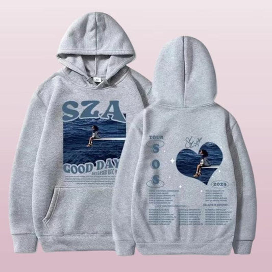 Singer Sza Good Days Sos Tour Printed Hoodie, Merchandise Hoodie, Concert Gift Hoodie, Sza Fan Gift, SOS SZA Album Hoodie, Sza Concert Tour, Good Days Fashion